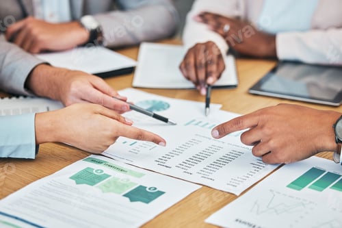 Preview: Financial, marketing or strategy business meeting with group of formal work colleagues in boardroom