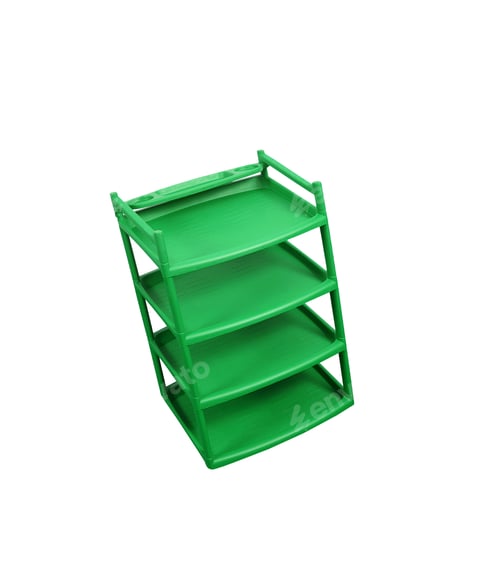 Preview: Green plastic shelves