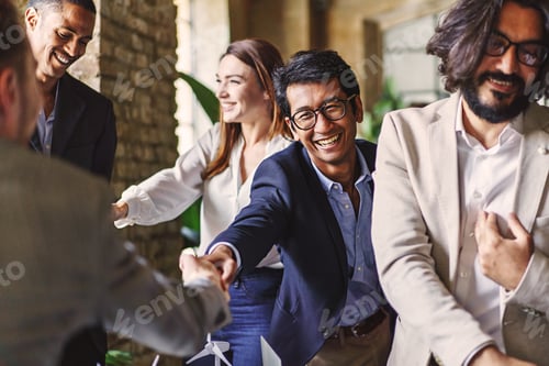 Preview: Multicultural Business Professionals Celebrating Success