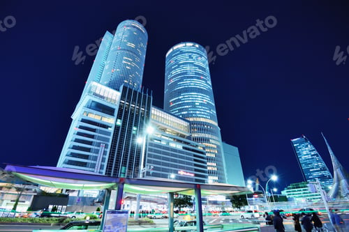 Preview: Nagoya - November 27: Jr Central Towers Rise Above Nagoya Station November 27, 2012 In Nagoya, Jp