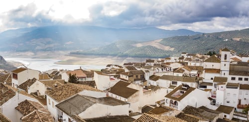 Preview: Iznajar beautiful village of Cordoba province. Andalusia