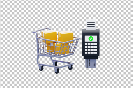 Vista previa: Icono 3D de POS Payment Swipe