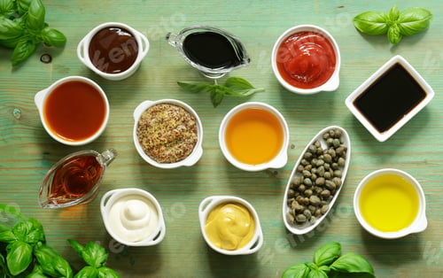 Preview: various types of sauces and seasonings