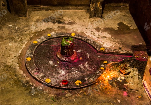 Preview: Ancient stone sculpture at temple, India.