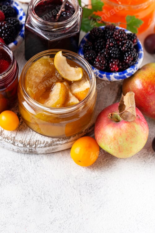 Preview: Assortment of different jams in jars
