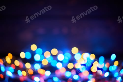 Preview: Colorful bokeh background with copy space.