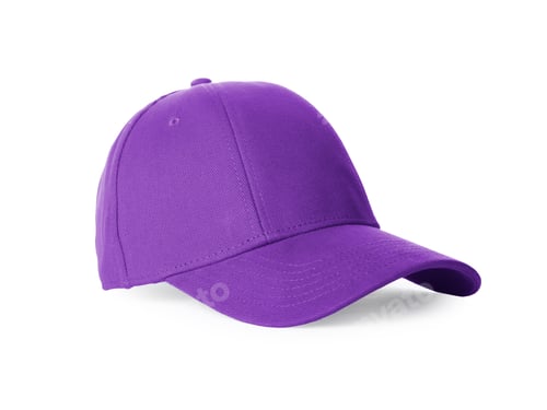 Preview: Stylish purple baseball cap isolated on white