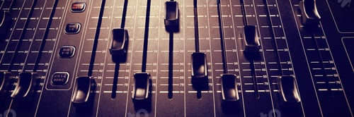 Preview: High angle view of sound mixer