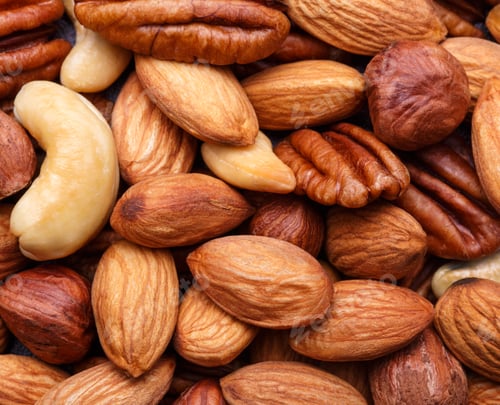 Preview: Background texture of assorted mixed nuts