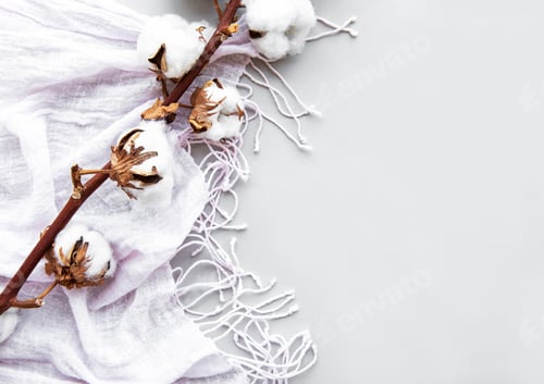 Preview: Cotton flowers and scarf