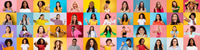 Preview: Colorful Collage of Cheerful Young Women