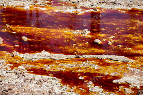 Preview: Ferruginous mineral waters. Riotinto opencast mine. Huelva, Andalucia. Spain