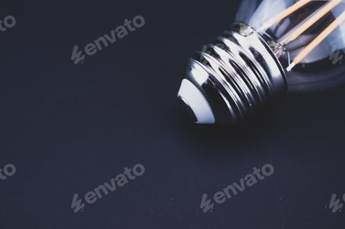 Preview: Closeup of an isolated led Edison lamp