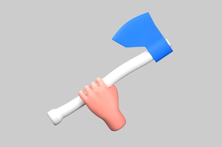 Preview: Cartoon hand with axe