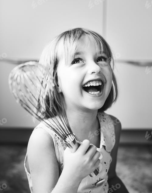 Preview: Little girl with a whisk