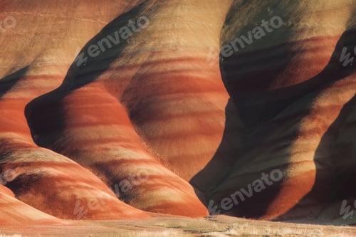 Preview: John Day Fossil Beds National Monument, the Painted Hills landmark, geological strata and coloured