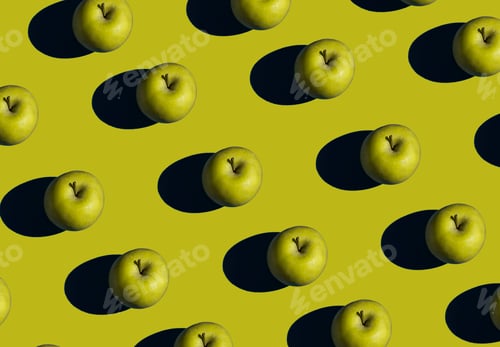 Preview: Colorful fruit pattern of yellow apple