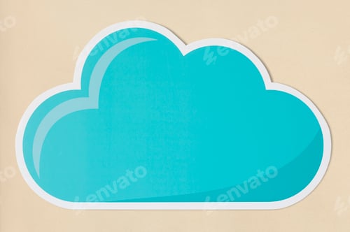 Preview: Blue cloud technology symbol icon