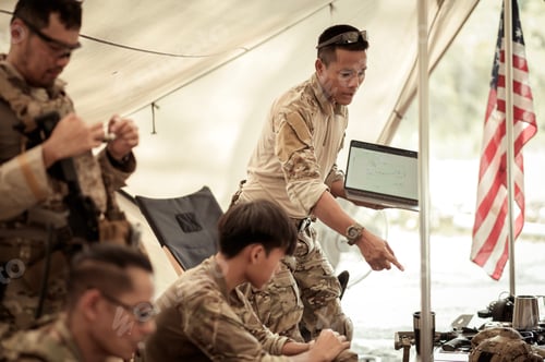Preview: Soldiers planning on operation in the camp
