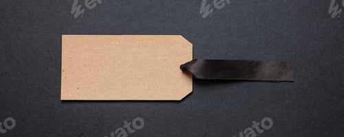 Preview: Beige recycled price card against black background