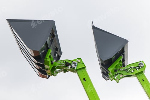 Preview: Shovel of excavator or bulldozer. Hydraulic and pneumatic mechanism