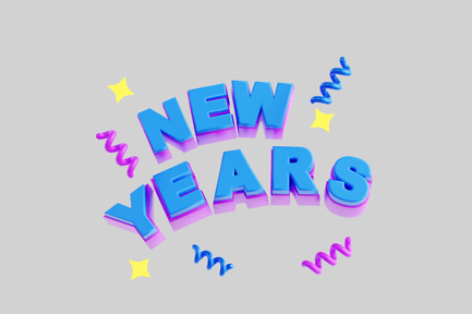 Preview: New Years Text Typography