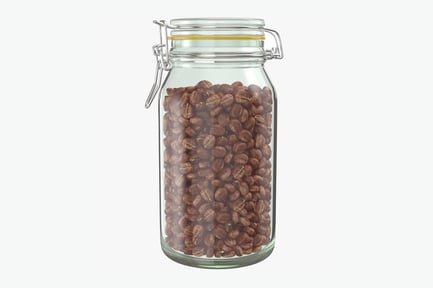 Preview: Glass Jar Containing Coffee Beans