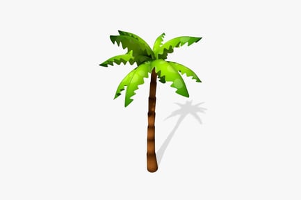 Preview: Palm tree with fan-shaped canopy