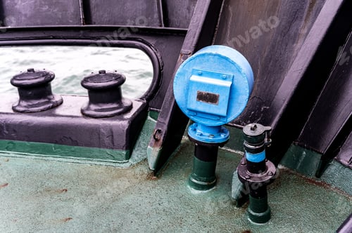 Preview: Detailed shot of different parts of an old industrial boat