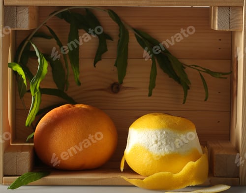 Preview: Grapefruit Orange And Yellow Are On The Table