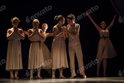 Preview: staging on the stage of a children's theater with actors