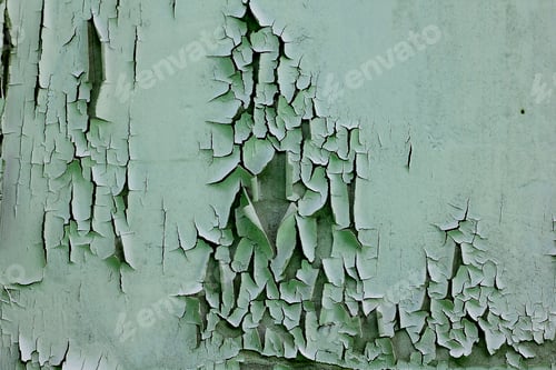 Preview: Old rusted steel plate and paint peeling off.