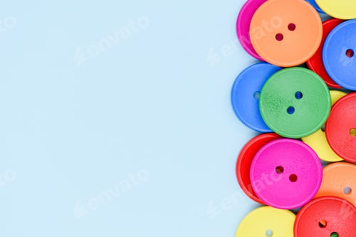 Preview: Vivid colored wooden buttons pattern.