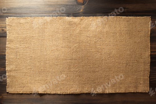 Preview: hessian burlap napkin on wood