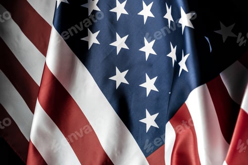 Preview: Beautifully waving star and striped American flag