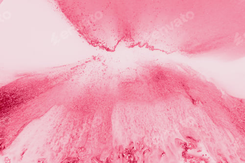 Preview: Spread-out acrylic paint. Abstract background. Demonstrating the colors of 2023 - Viva Magenta