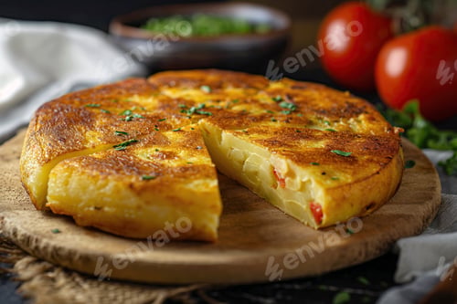 Preview: Spanish omelette with potatoes and onion.