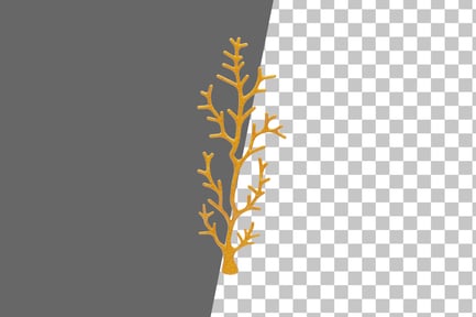 Preview: Golden Branch Coral 3D Icon
