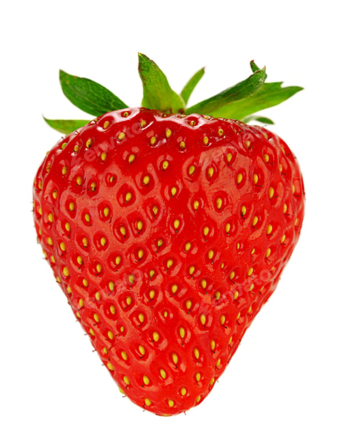 Preview: Red berry strawberry isolated on white background