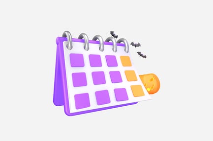 Preview: Halloween Calendar 3D Illustration