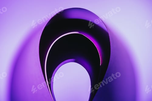 Preview: arcs of warping purple paper on purple