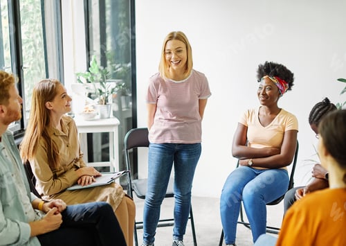 Preview: young business people meeting office teamwork group