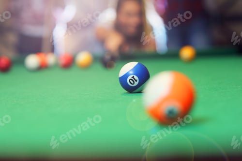 Preview: Group of friends playing billards