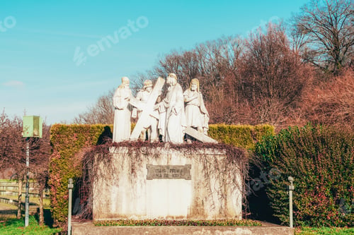 Preview: 2nd Stations of the Cross, Jesus is given his cross, pilgrimage Sanctuary