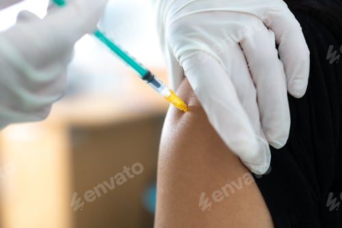 Preview: Coronavirus vaccination injection at the clinic.