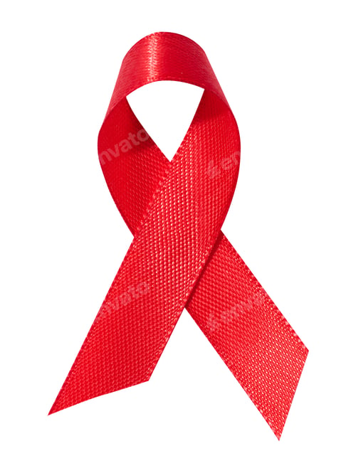 Preview: A silk red ribbon in the form of a bow is isolated on a white background
