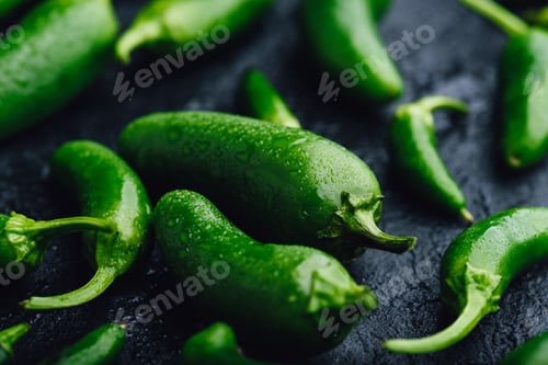 Preview: Jalapeno Peppers on Concrete Background