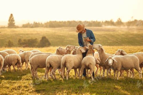Preview: Mature couple working on the farm