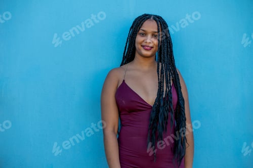 Preview: Portrait of beautiful young woman with braids