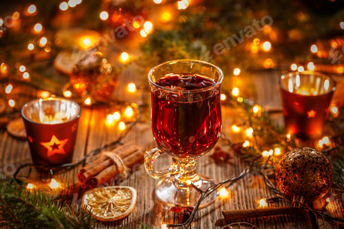 Preview: Christmas composition with mulled wine